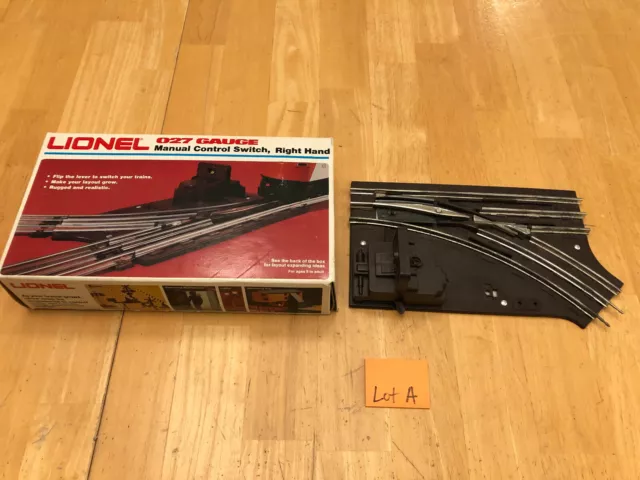 Lionel Train Brown 6-5022 Right Manual Switch Track O27 w/Box - WORKS! Lot A