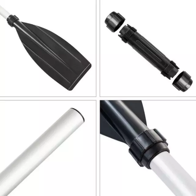 Alliage Kayak Pagaies Avirons Légers Réglables Accessoires En Aluminium Noir