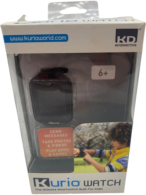 KURIO WATCH KIDS Smartwatch Send Messages Photos Games Black