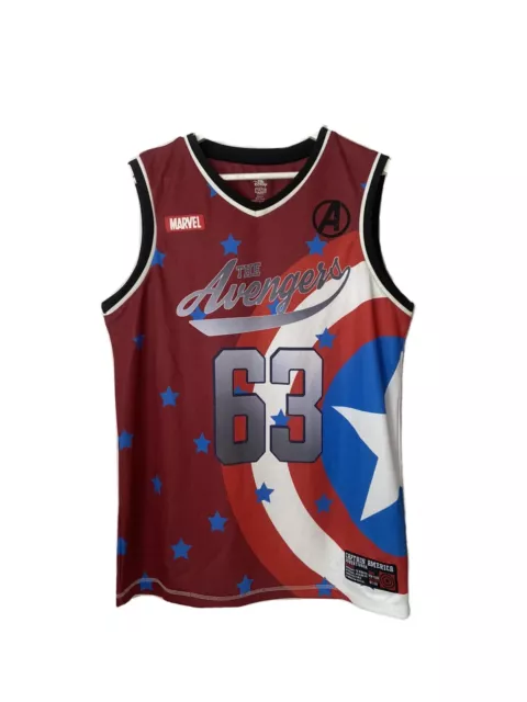 Disney Marvel Captain America Tank Top Basketball Jersey Avengers Medium