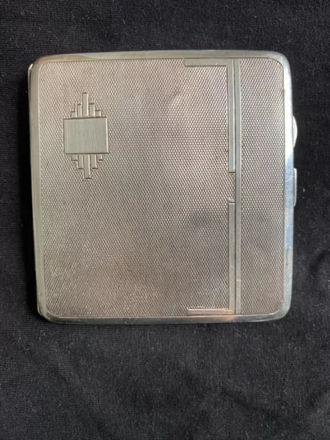 1920s Art deco/art nouveau style good condition silver cigarette case