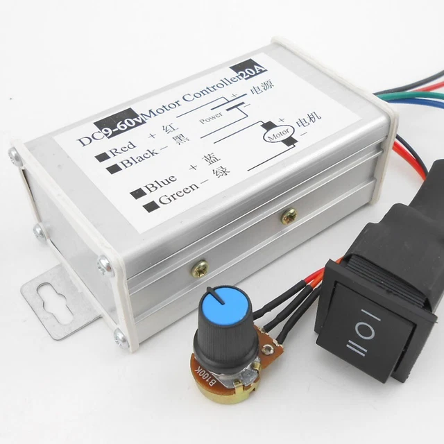 Contrôleur De Vitesse PWM DC 9-60V 20A 1200W – Régulateur Pour Moteurs à Courant Continu - 5