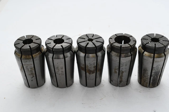 Lot of 5 TSD Universal AF Collet Holders 3/8'' 3/4'' 1/2'' 1/4'' 1/2''