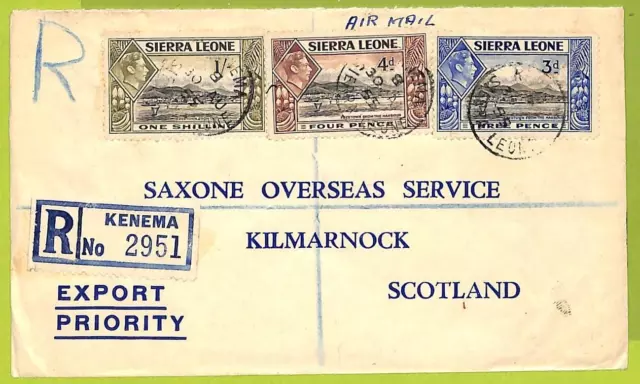 10771 - SIERRA LEONE - Postal History - REGISTERED COVER from KENEMA to UK 1965