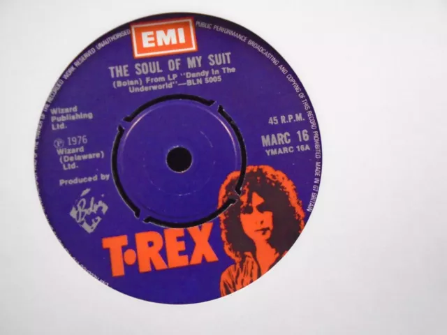 T.REX " THE SOUL OF MY SUIT " Or. UK E.M.I. EX+ COND.