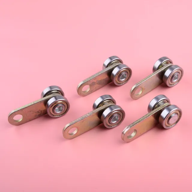 5pcs Double Wheel Bearing Sliding Door Roller Trolley Assembly