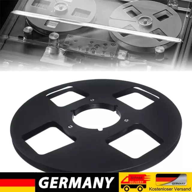 1/4 10.5 Inch Metal Tape Reel Takeup Reel for Reel To Reel Tape Recorder (Black)