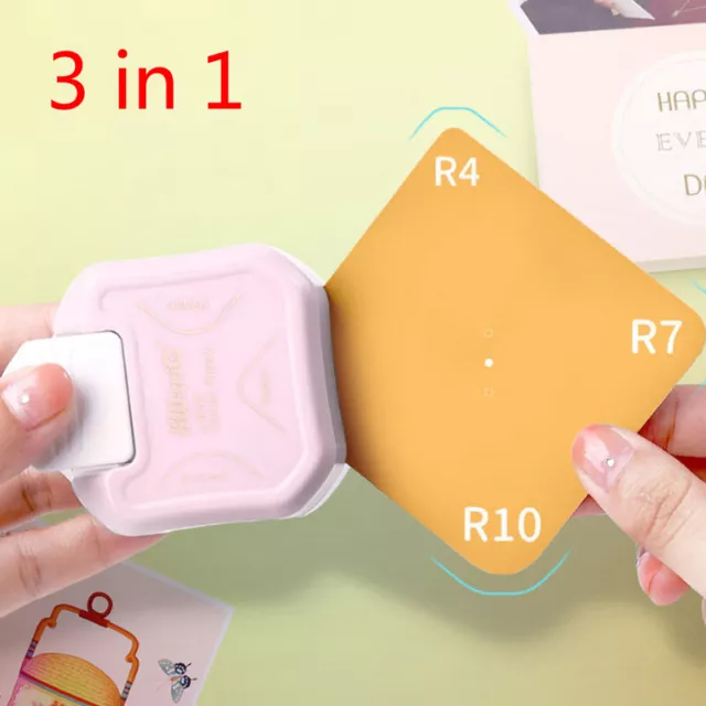 Mini Corner Rounder Punch 3 Way Corner Cutter DIY Round Edgers Trimme-AY