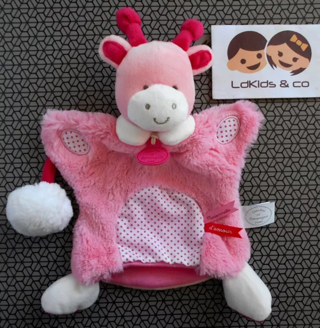 DOUDOU et COMPAGNIE GIRAFE MARIONNETTE D'AMOUR LOVELY FRAISE ROSE DC3050 - D757