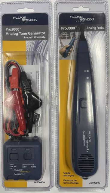 Fluke Networks Pro3000 Analog Tone Generator 26200900 and Analog Probe 26100900