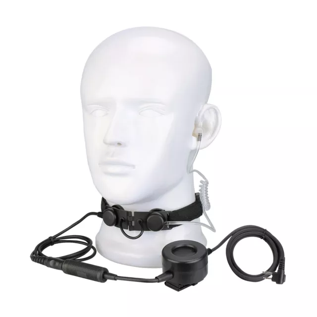 RETEVIS ETK005 Airsoft  Tactical Throat Mic Headset PTT for Motorola 2 pin plug