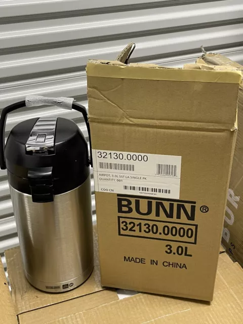 BUNN - BUN321300000 32130.0000 3.0-Liter Lever-Action Airpot, Stainless Steel