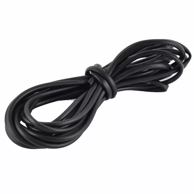 Aquarium Air Line Fish Tank Oxygen Tube Pump Hose Pipe Black 4mm Dia 5M Length