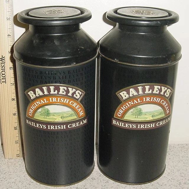 Vintage 1989 Baileys Original Irish Cream Tin Containers with Lids Excellent