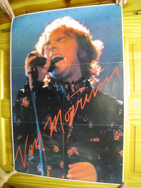 Vintage Van Morrison Singing Shot Face Poster