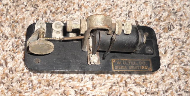 Antique Western Union Telegraph Co Signal Relay Model 5A Unit Wu Tel Co