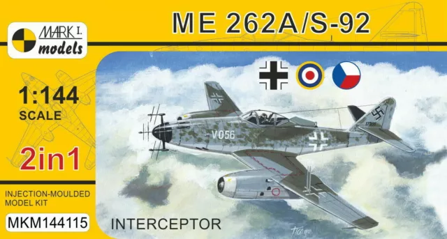 1/144 WW2 Fighter : Messerschmitt Me-262A/S-92 "Intercept" [Germany] 2in1:MARK1