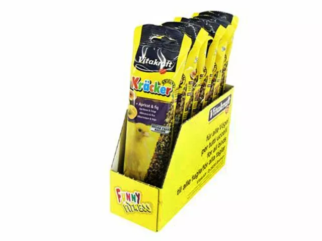 Vitakraft Kracker 2 Pack Triple Baked Canary Treat Sticks - Apricot & Fig