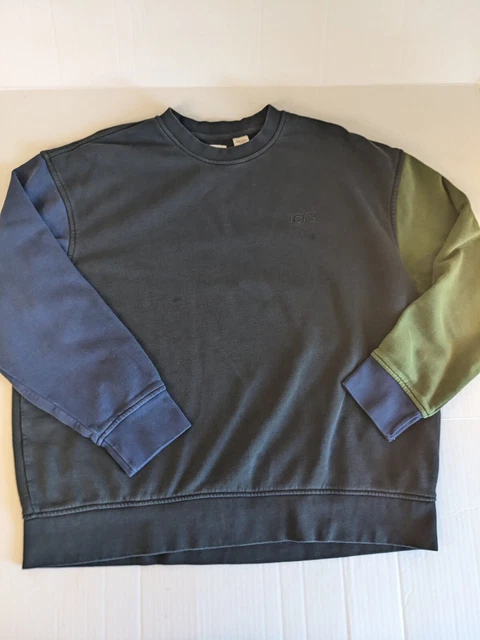 LEVIS CREWNECK SWEATSHIRT MULTICOLOR Color Block MENS SIZE XL