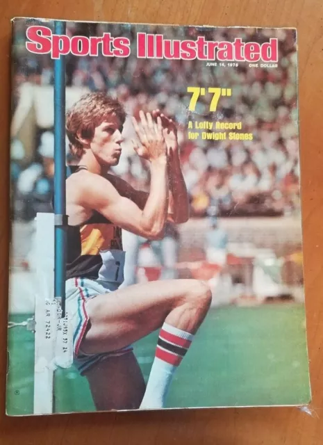 Sports Illustrated June 14 1976 Dwight Stone 7'7" record w/label Free Shipping!