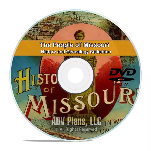 Missouri MO People & Civil War History and Genealogy 201 Rare Books DVD CD B23