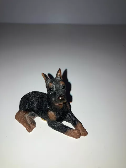 Vintage Sand Critter Littles Doberman Pincher Dog Figurine