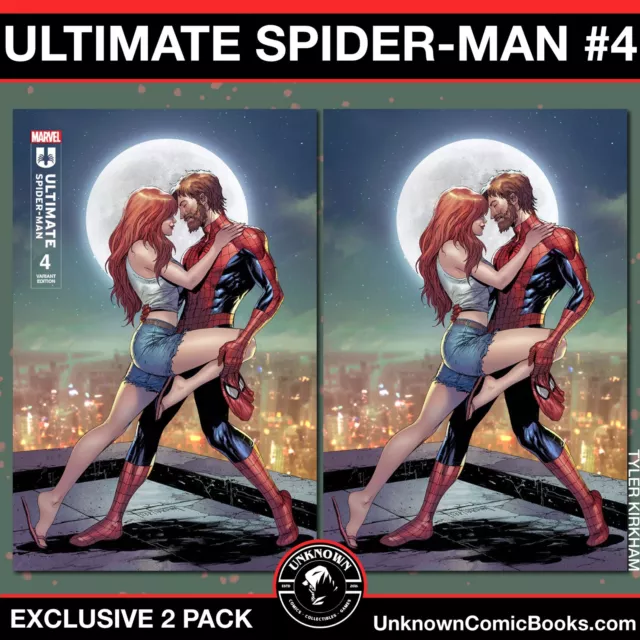 [2 Pack] Ultimate Spider-Man #4 Unknown Comics Tyler Kirkham Exclusive Var (04/2