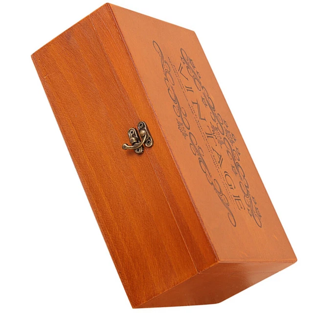 Dioche Vintage Holz Aufbewahrungsbox - Retro Schmuckkästchen Mit Schloss