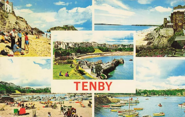 Postcard Tenby, Pembrokeshire, Wales multiview. 1968