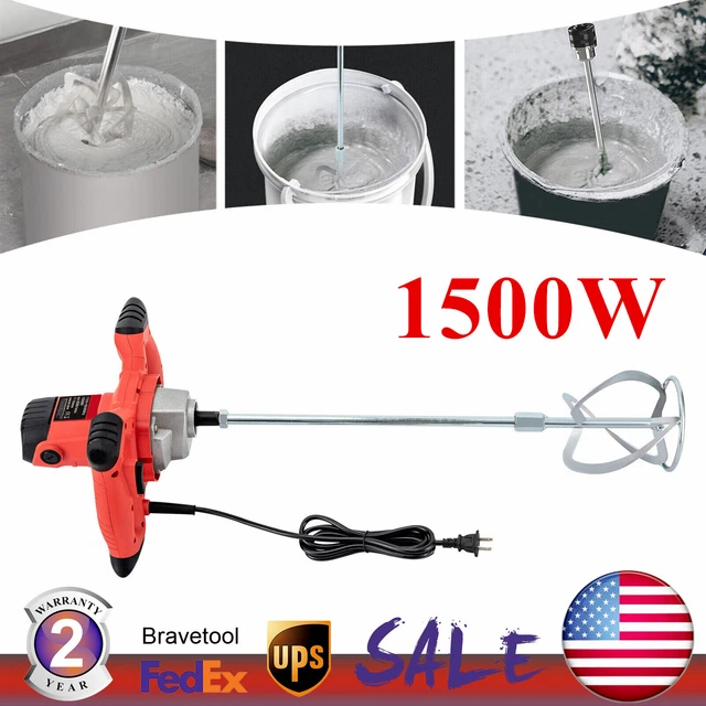 1500W Industrial Handheld Electric Concrete Mixer 6 Speed Cement Stirrer Machine