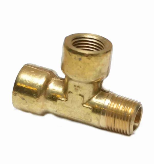 1/2 Npt Male Female Street Tee T Forged Brass Pipe Fitting Fuel Air Oil Gauge