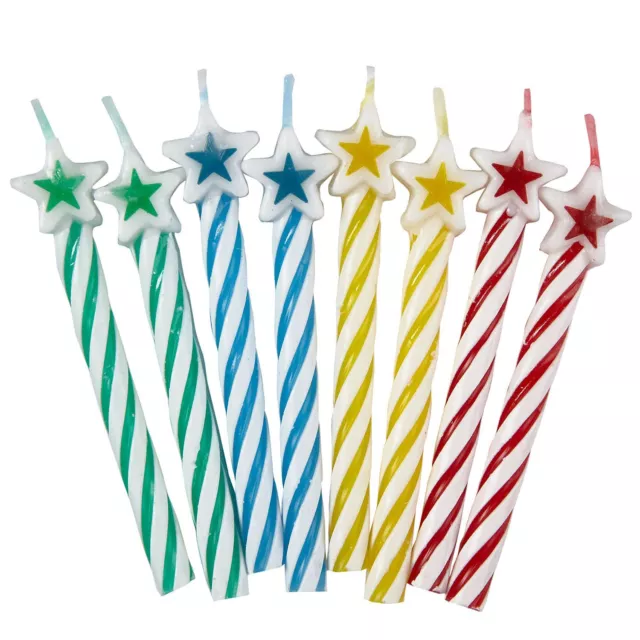 Assorted Spiral Star Birthday Party Cake Topper Celebration Decoration Candles