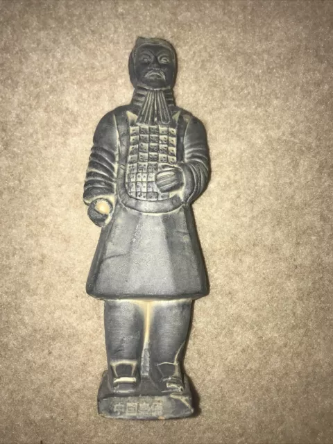 Vintage Terracotta Army Warrior Chinese Standing Sculpture Imported