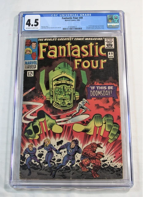 FANTASTIC FOUR #49 ~~ CGC 4.5 ~~ Galactus and Silver Surfer!  ~~ from 1966!  😁
