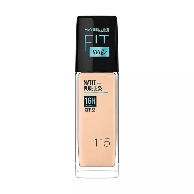 Fond de teint liquide Maybelline, Fit Me Matte + Poreless, 125 Nude Beige, 30 ml