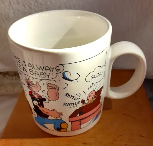 1980 Popeye Cartoon Coffee Mug King Features Syndicate Inc.