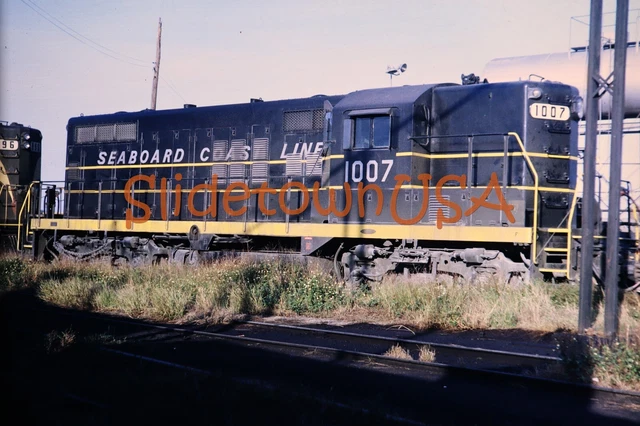 Vtg 1968 Train Slide 1007 Seaboard Coast Line Engine Tampa FL X3D164