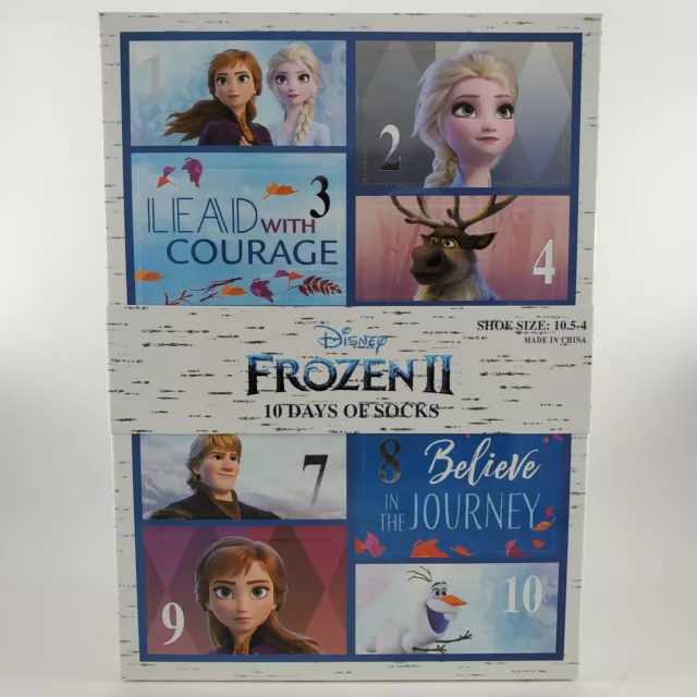 NEW Disney Frozen II - 10 Days of Socks Gift Set Pack The Journey (6-10.5)