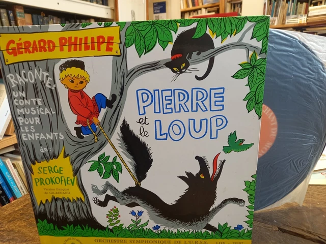 PIERRE ET LE loup Gérard Philipe raconte un conte musical vinyle - LP