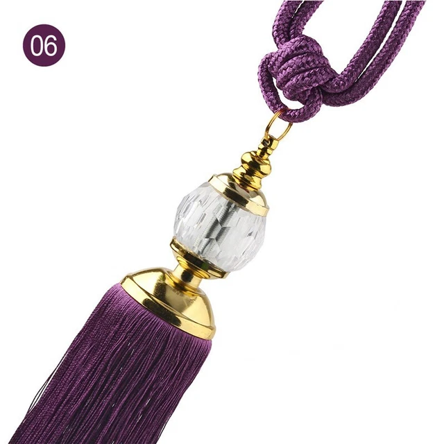 2pcs Curtain Tie Ball Tiebacks Bedroom Decor Rope Beaded Holdbacks Tassel Backs 2