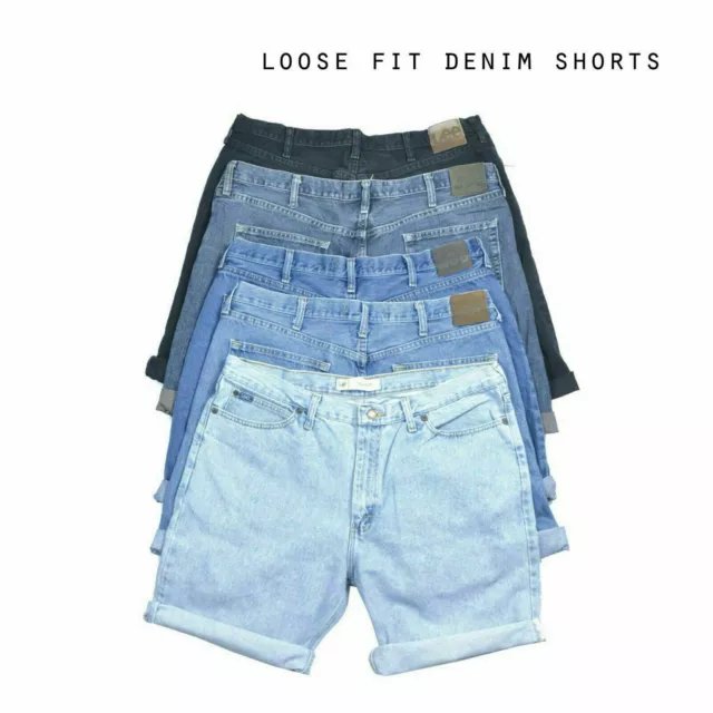 Mens Vintage Lee Loose Fit Denim Shorts Various