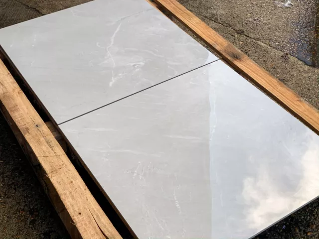 Light Grey Marble Porcelain Floor Wall Tiles Polished Rectified £18.5/m2 ex. Del