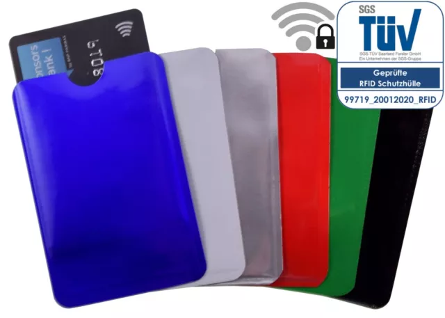 RFID Schutzhülle Weich EC Kartenhülle Anti Skimming Kreditkartenetui NFC Blocker