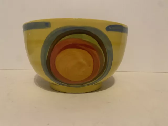 Gail Pittman Creation Yellow Orange Green Cereal Dinner Bowl 5 7/8’’ x3.5 Rare