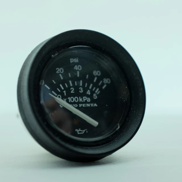 Volvo Penta 856812 Marine Boat Engine Motor OEM 0-80 PSI Oil Pressure Gauge