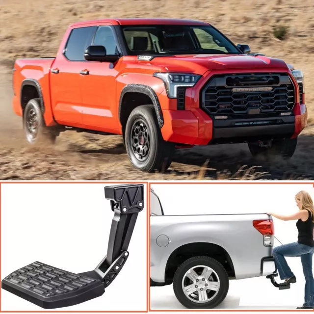 TRUCK BED STEP Side Retractable Bumper Step Fits For Toyota Tundra 2022