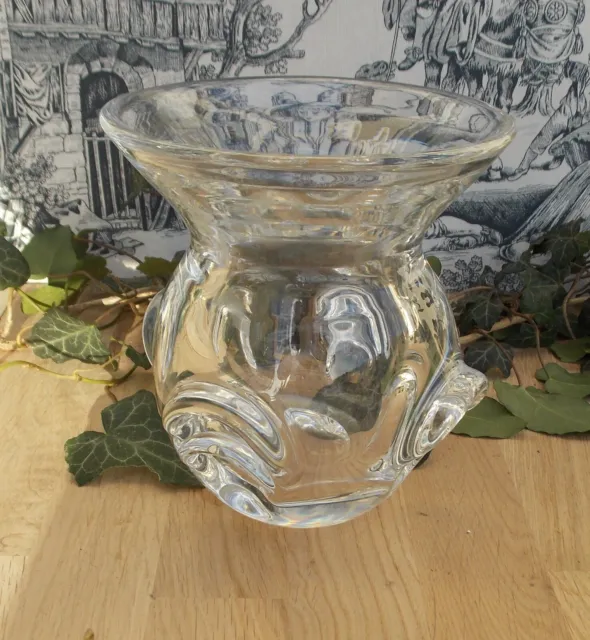 Ancien Vase Boule En Cristal Val St Lambert
