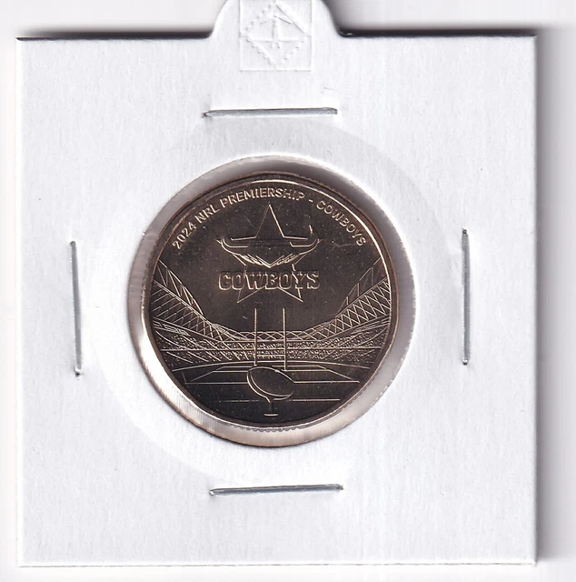 AUSTRALIAN 2024 1 Nrl Rugby Queensland Cowboys Unc Coin In 2X2 Holder