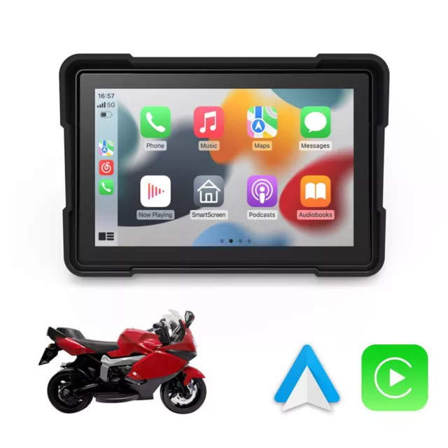 5" Smart Touch Screen für Motorrad Kabellos CarPlay Android Auto Navigator IP66