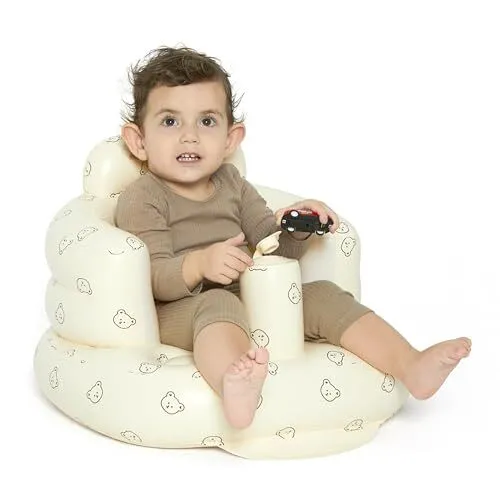 Baby Inflatable Seat for Babies 3-36 Months, Built in Air Pump Infant Tiger